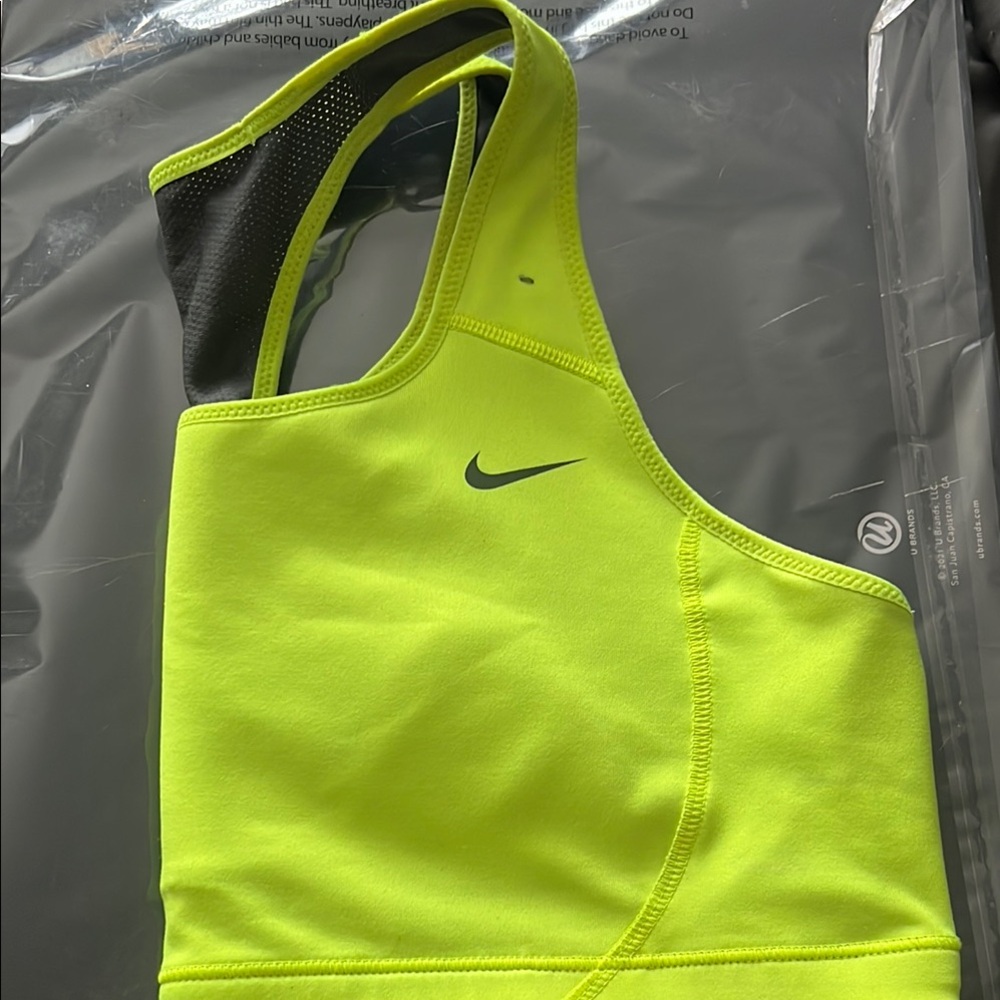 Nike Bright Yellow Racerback Sports Bra